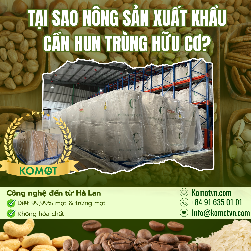 Hun trùng hữu cơ cho nông sản xuất khẩu bằng công nghệ OxyLow